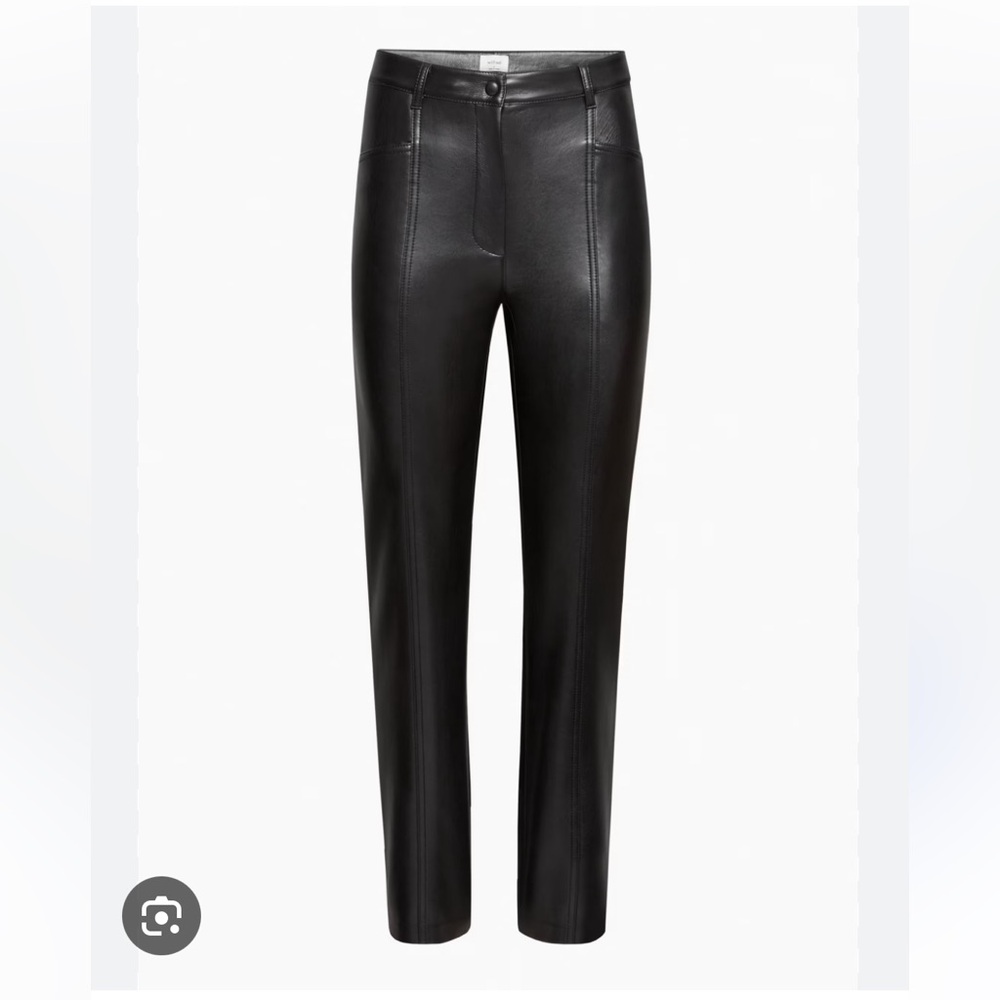 Wilfred Black Straight Leg Rebel Faux Leather Pants